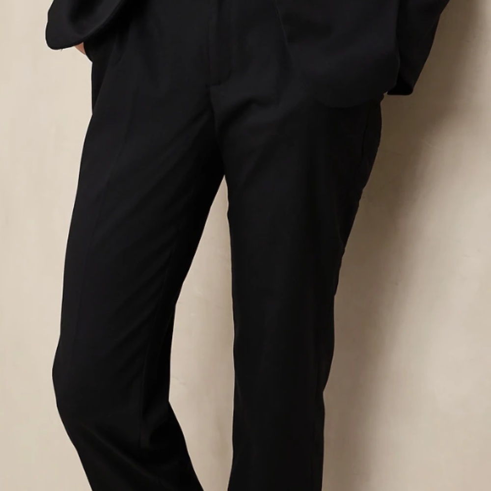 Flat Front Ryan Curvy Fit Black Dress Pants